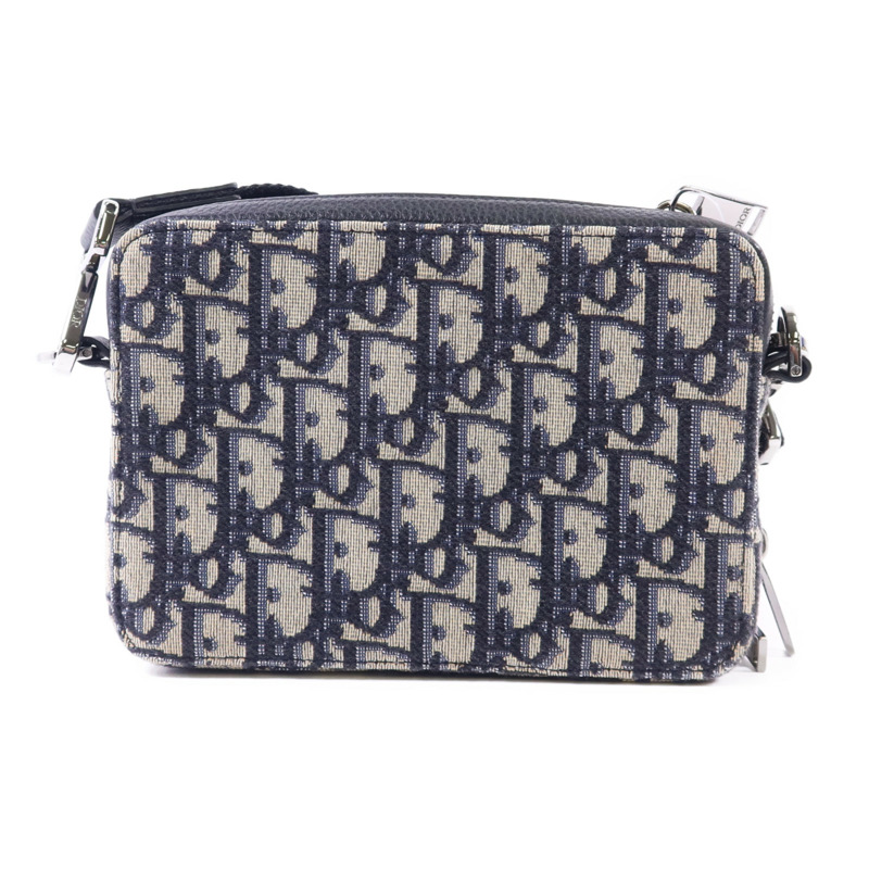 Dior 帆布Zipped Pouch With Strap銀扣肩背袋-1