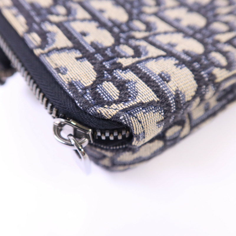 Dior 帆布Zipped Pouch With Strap銀扣肩背袋-13