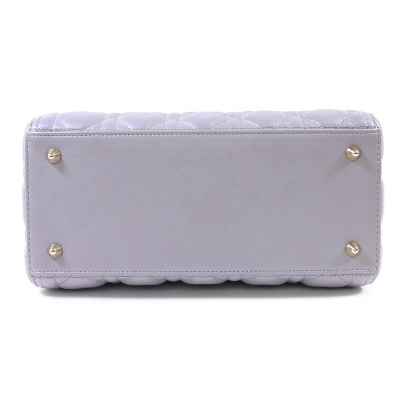 Dior 羊皮皮革Lady Dior Medium金扣手挽肩背兩用袋-3