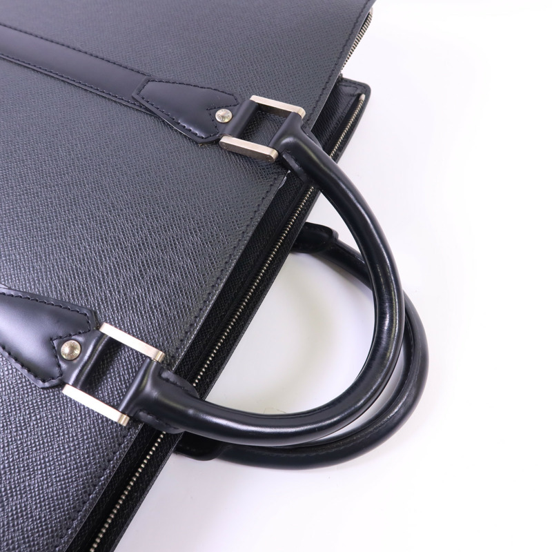 LOUIS VUITTON Taiga Porte-Documents銀扣公事包-4