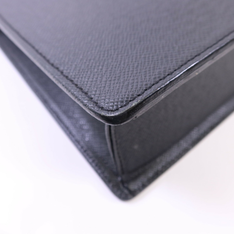 LOUIS VUITTON Taiga Porte-Documents銀扣公事包-13