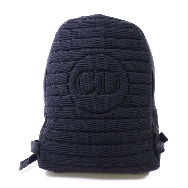 Dior 尼龍/牛皮皮革Trotter Pattern Backpack銀扣背包-1