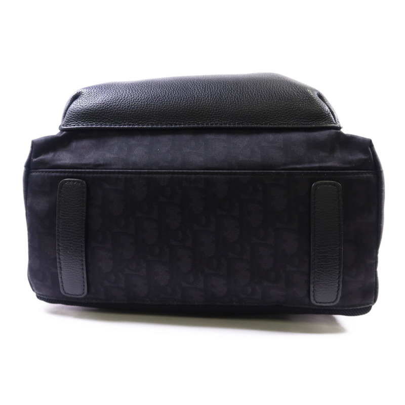 Dior 尼龍/牛皮皮革Trotter Pattern Backpack銀扣背包-3