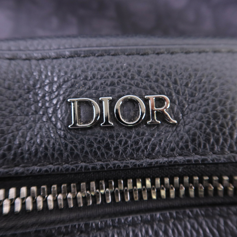 Dior 尼龍/牛皮皮革Trotter Pattern Backpack銀扣背包-10