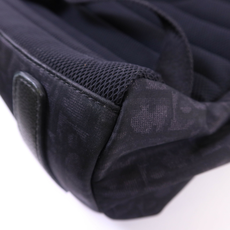 Dior 尼龍/牛皮皮革Trotter Pattern Backpack銀扣背包-14