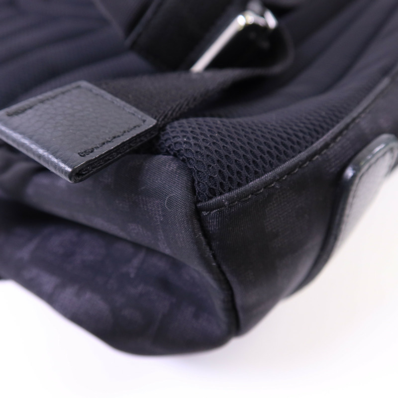 Dior 尼龍/牛皮皮革Trotter Pattern Backpack銀扣背包-15