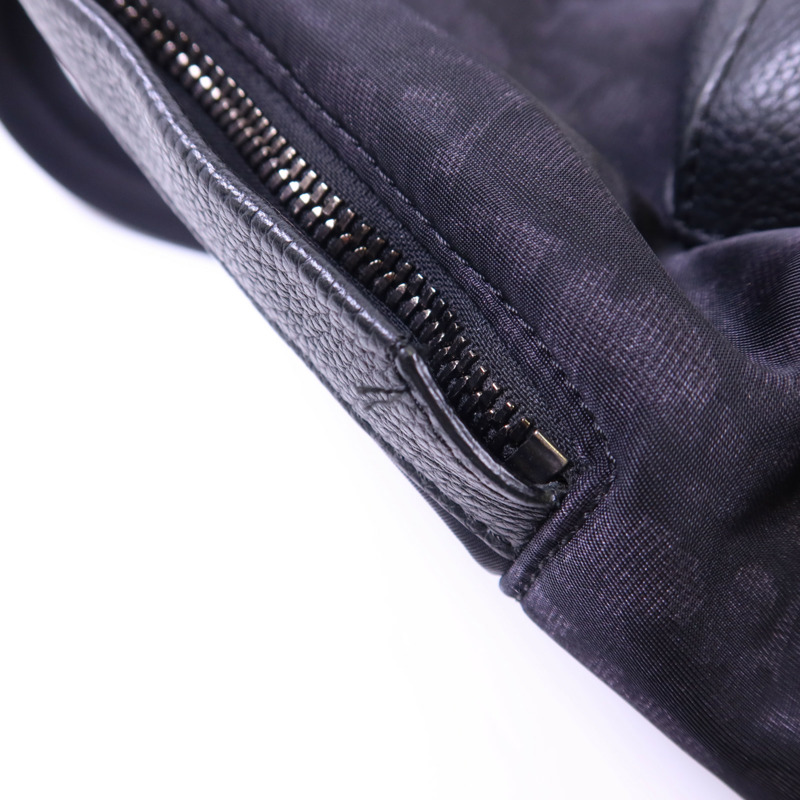 Dior 尼龍/牛皮皮革Trotter Pattern Backpack銀扣背包-16