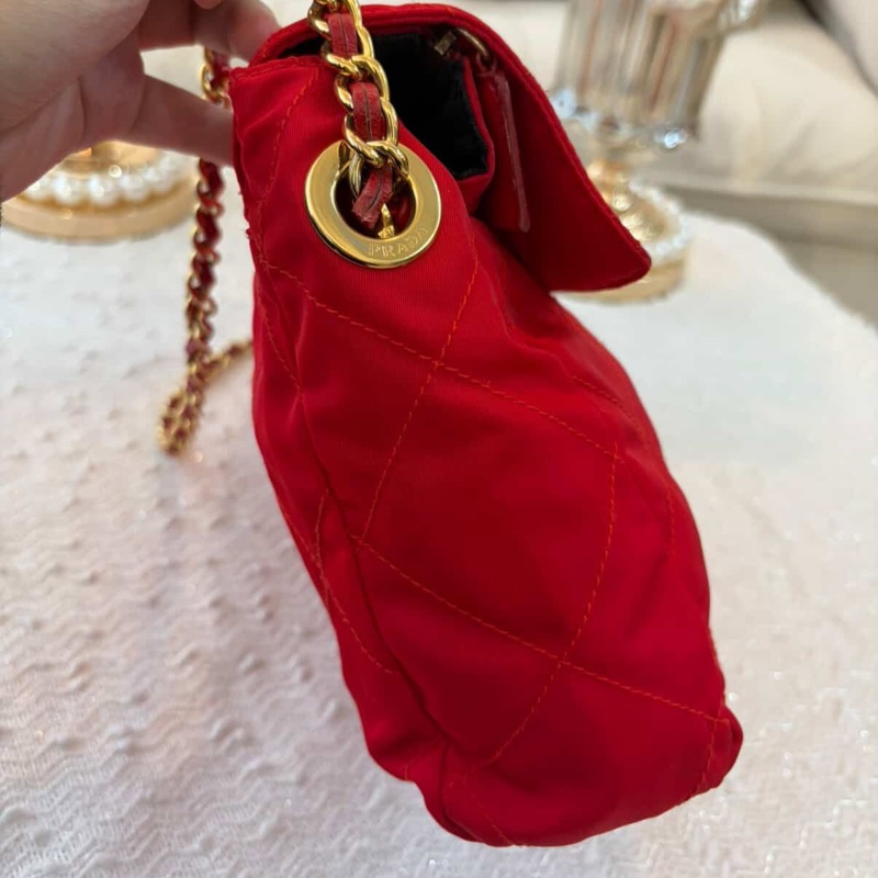 Prada 紅色 Nylon 尼龍 肩背包-7