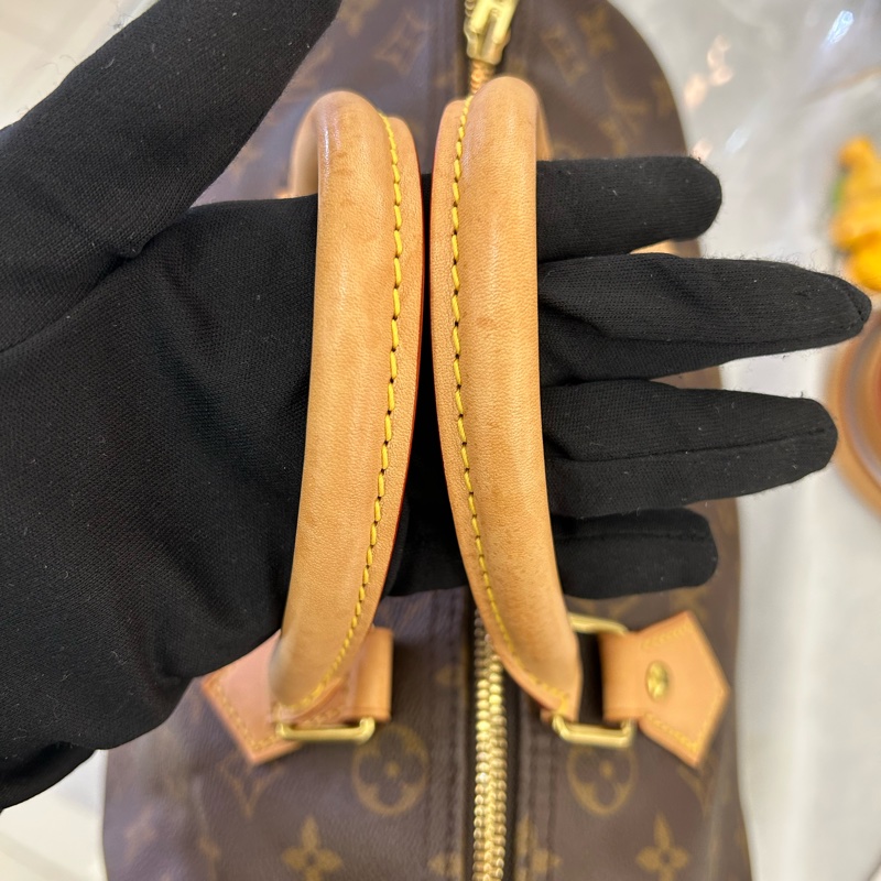 LV老花 speedy30cm二用包-8