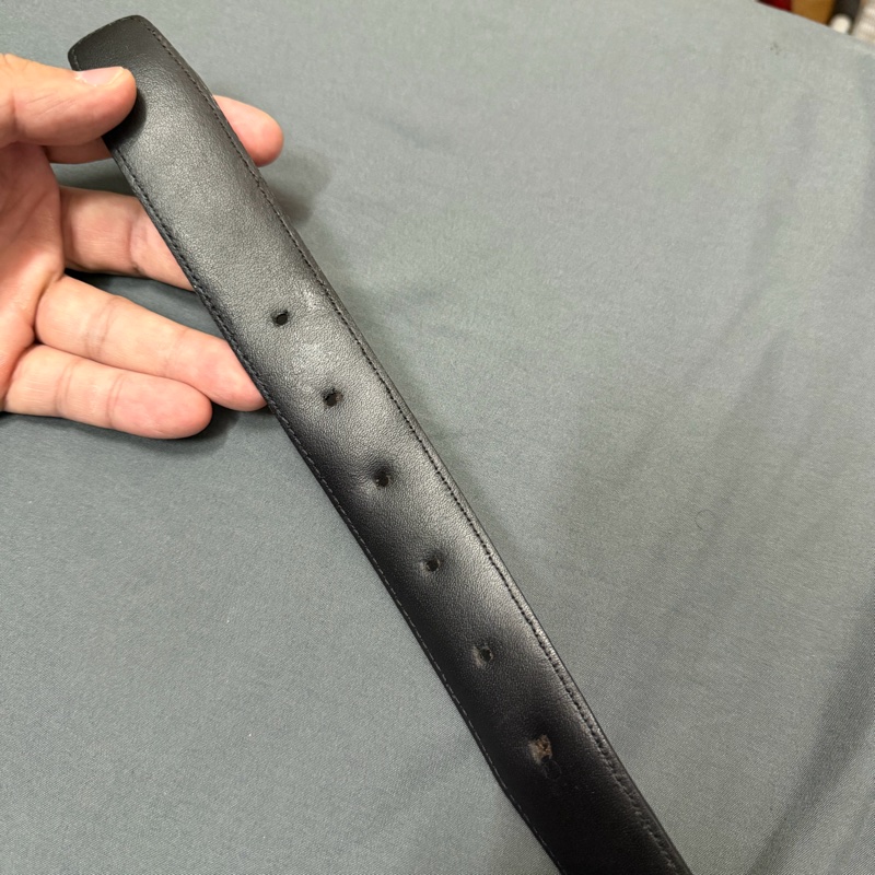 Lv M6057銀扣棋盤格皮帶（90cm）-4