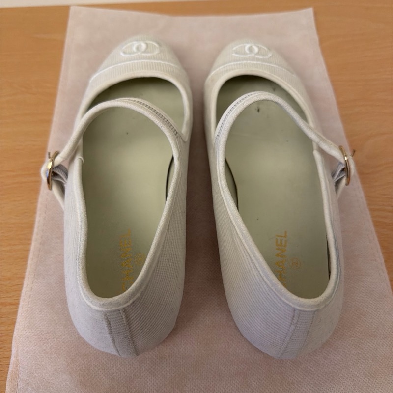 Chane|24S瑪麗珍平底小白鞋 尺吋38C-2