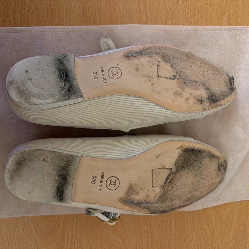 Chane|24S瑪麗珍平底小白鞋 尺吋38C-12