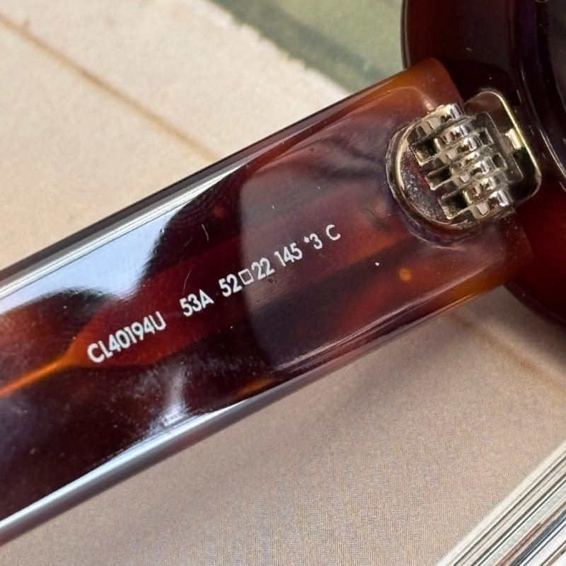 ::CELINE:: Triomphe 01 經典凱旋門 玳瑁色橢圓框墨鏡 太陽眼鏡 Sunglasses-12
