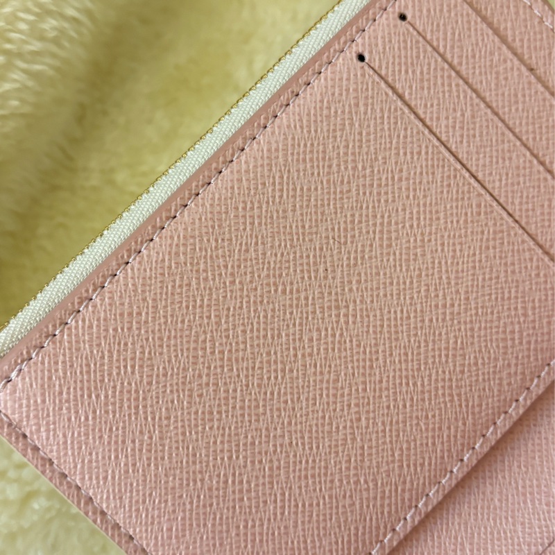 LV棋盤白小錢包-14