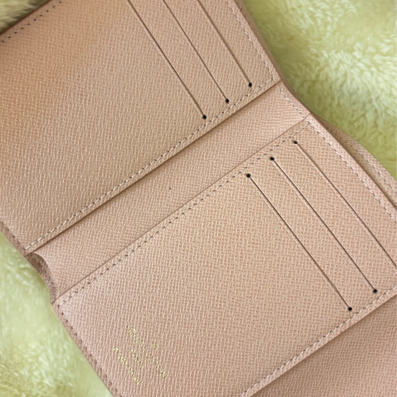 LV棋盤白小錢包-15