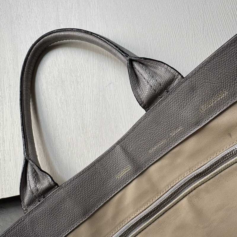 Valextra 灰色真皮包 腋下包 手提包 電腦包 意大利製-6