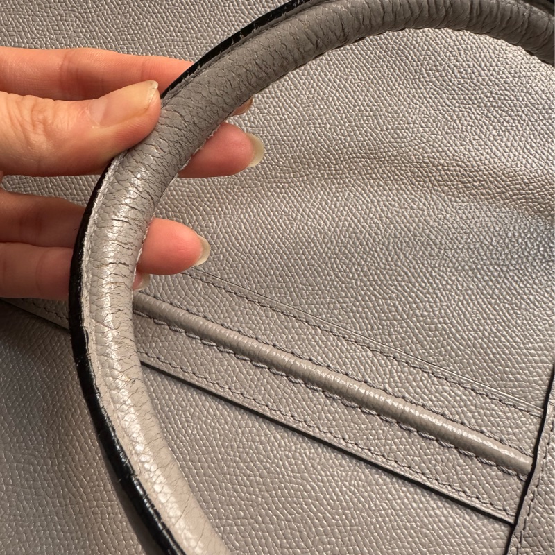 Valextra 灰色真皮包 腋下包 手提包 電腦包 意大利製-16