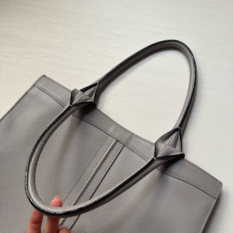 Valextra 灰色真皮包 腋下包 手提包 電腦包 意大利製-18