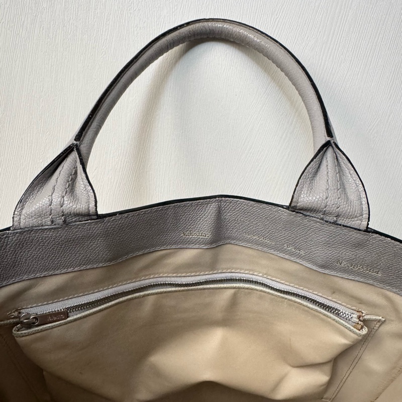 Valextra 灰色真皮包 腋下包 手提包 電腦包 意大利製-24