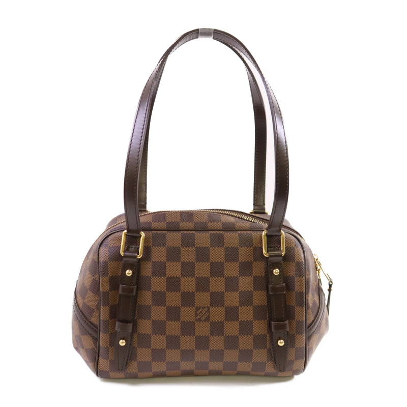 LOUIS VUITTON Damier Rivington PM金扣手挽袋-1