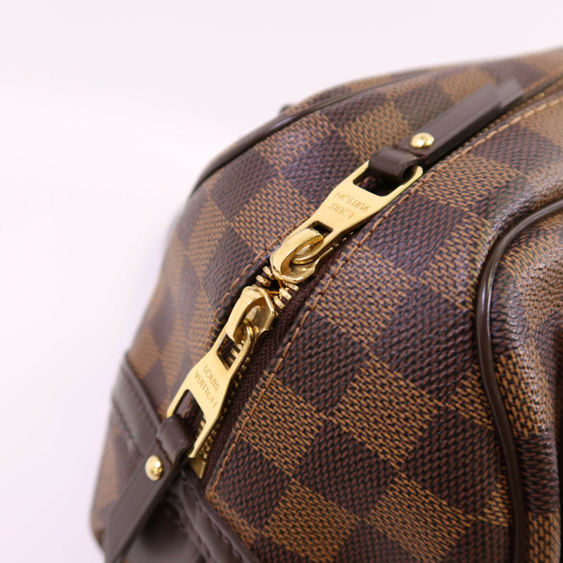 LOUIS VUITTON Damier Rivington PM金扣手挽袋-9