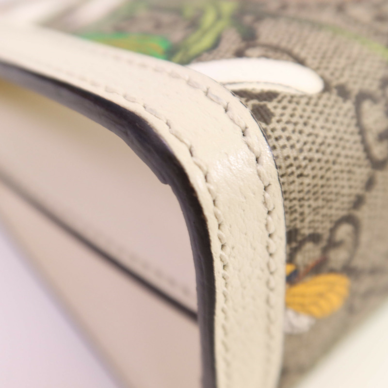 GUCCI 塗層帆布Ophidia GG Flora鏈帶肩背袋-5