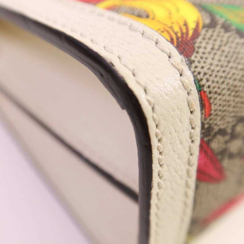 GUCCI 塗層帆布Ophidia GG Flora鏈帶肩背袋-7