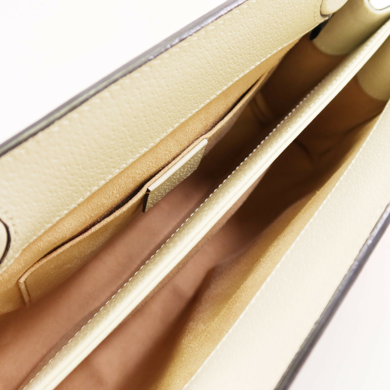 GUCCI 塗層帆布Ophidia GG Flora鏈帶肩背袋-10