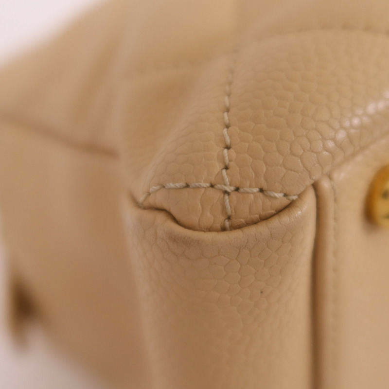 CHANEL 牛皮皮革Chain Shoulder金扣鏈帶肩背袋-6