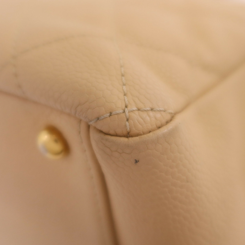 CHANEL 牛皮皮革Chain Shoulder金扣鏈帶肩背袋-7