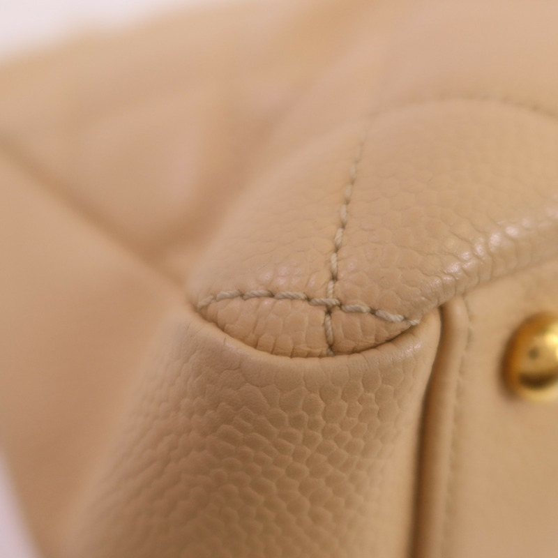 CHANEL 牛皮皮革Chain Shoulder金扣鏈帶肩背袋-8