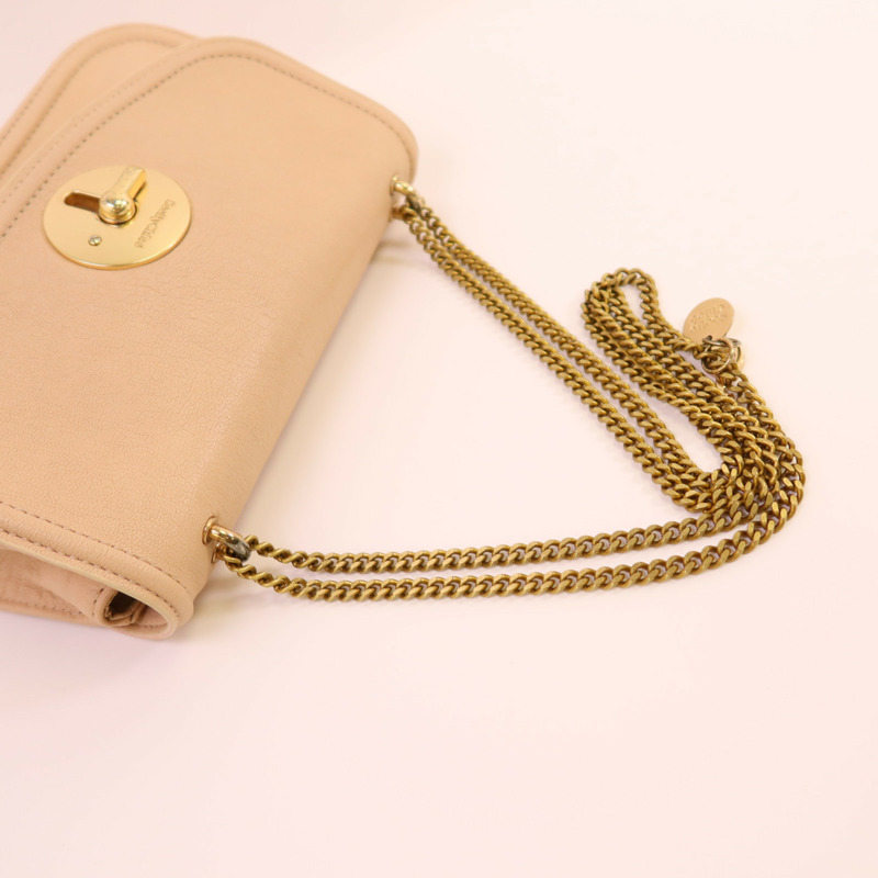 SEE BY CHLOE 牛皮皮革Chain Shoulder金扣鏈帶肩背袋-4