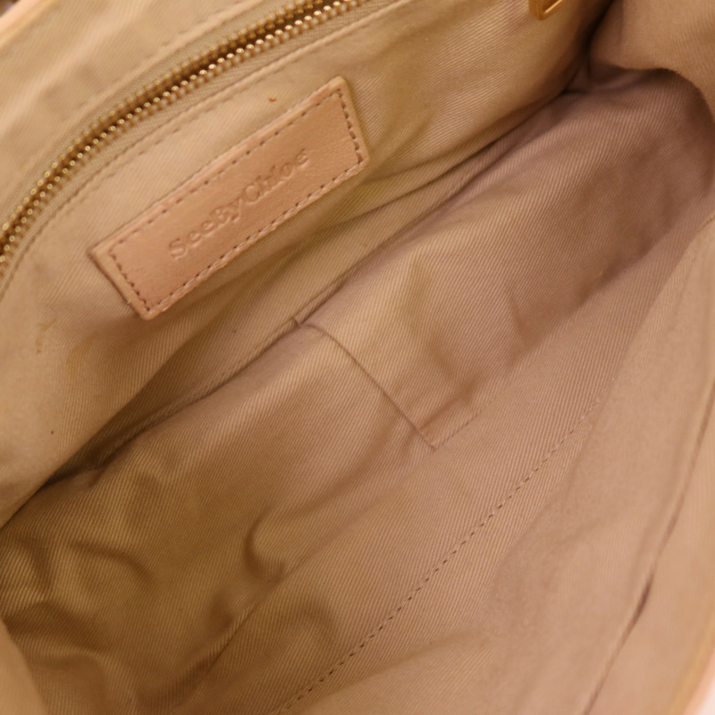 SEE BY CHLOE 牛皮皮革Chain Shoulder金扣鏈帶肩背袋-14