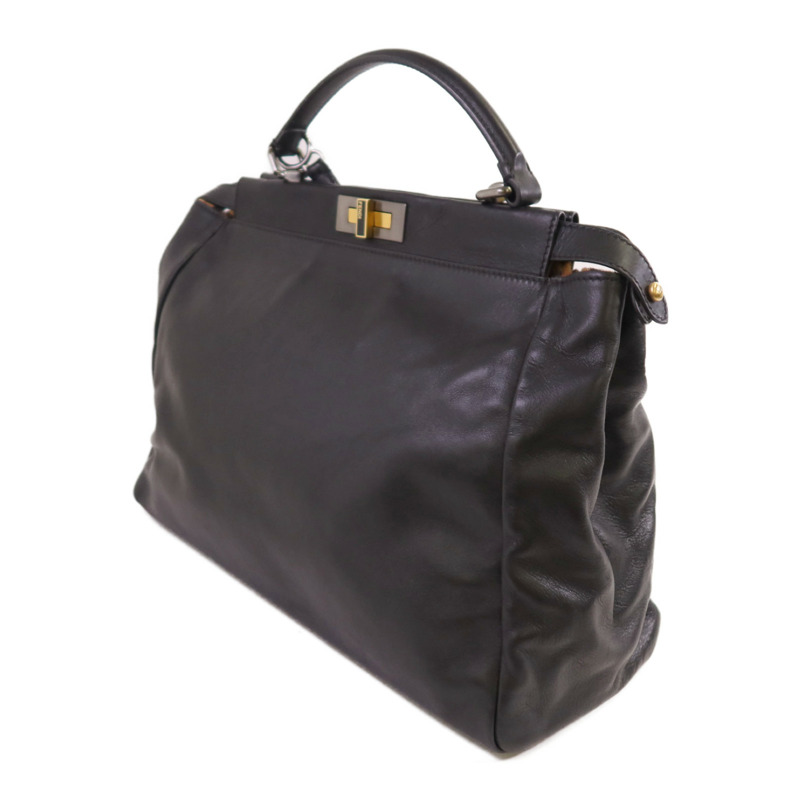 FENDI 牛皮皮革Peekaboo金扣手挽肩背兩用袋-2