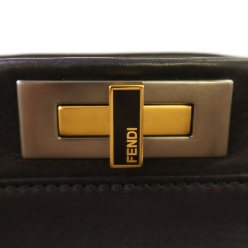 FENDI 牛皮皮革Peekaboo金扣手挽肩背兩用袋-9