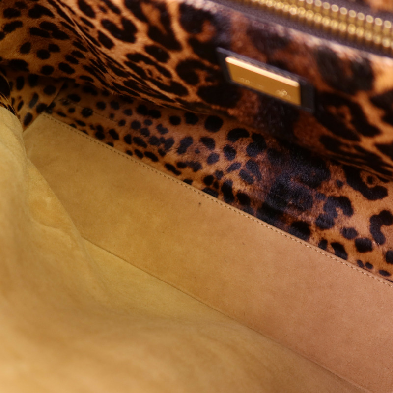 FENDI 牛皮皮革Peekaboo金扣手挽肩背兩用袋-14