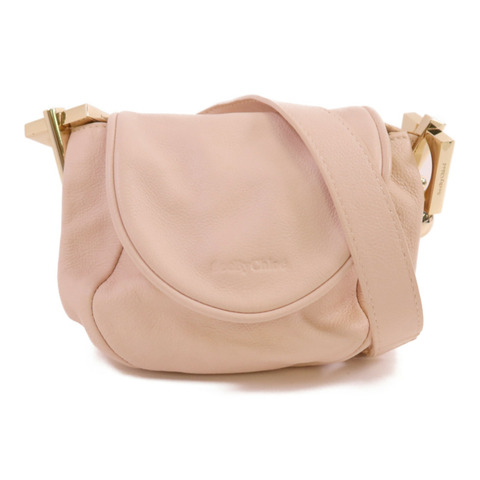 SEE BY CHLOE 牛皮皮革Shoulder Bag金扣肩背袋