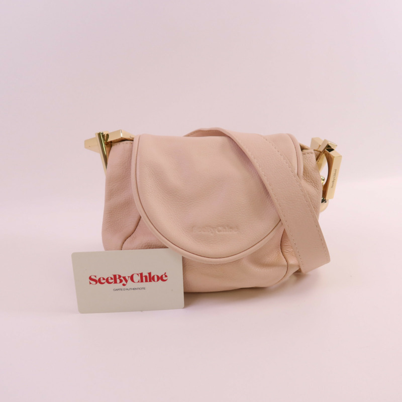 SEE BY CHLOE 牛皮皮革Shoulder Bag金扣肩背袋-19