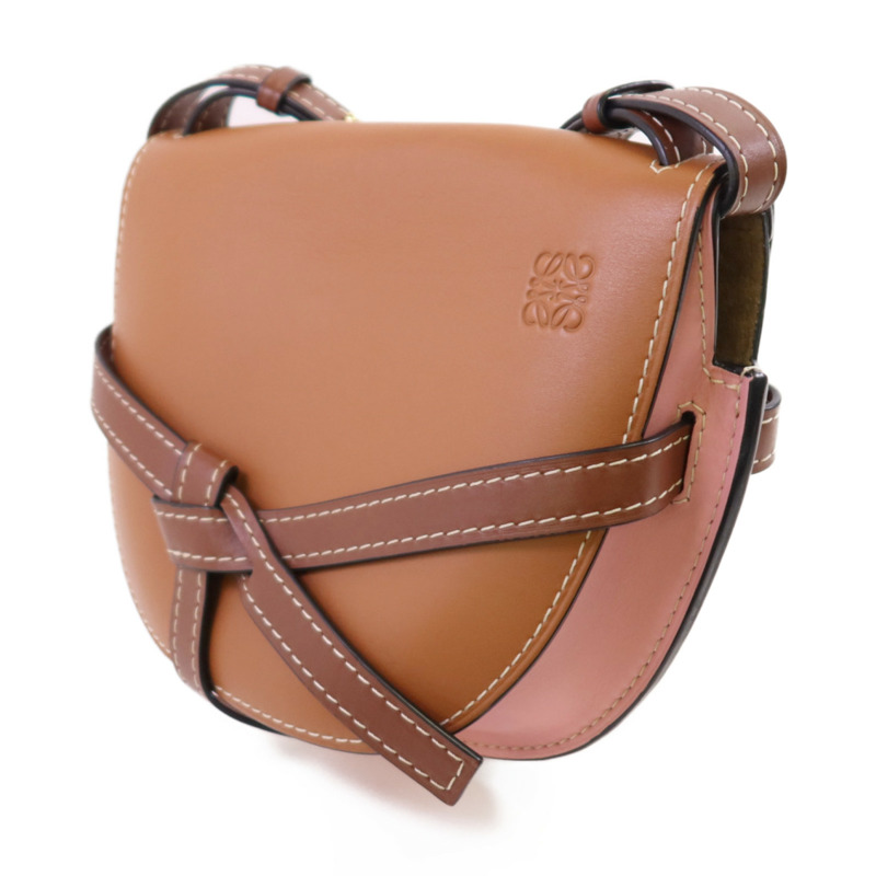 LOEWE 牛皮皮革Gate Small Bag金扣肩背袋-3