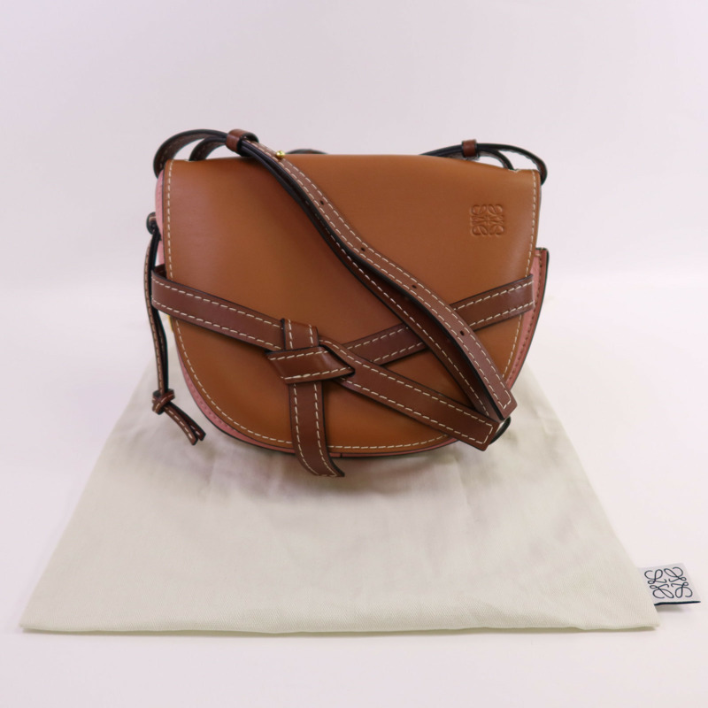 LOEWE 牛皮皮革Gate Small Bag金扣肩背袋-16