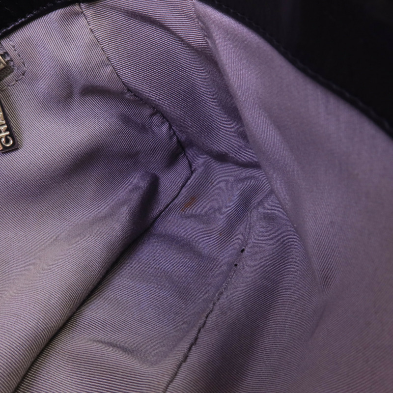 CHANEL 牛皮皮革Chain Shoulder銀扣鏈帶肩背袋-14