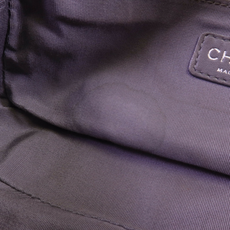 CHANEL 牛皮皮革Chain Shoulder銀扣鏈帶肩背袋-15