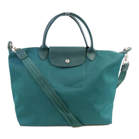 Longchamp 尼龍2Wya Shoulder Bag銀扣手挽肩背兩用袋