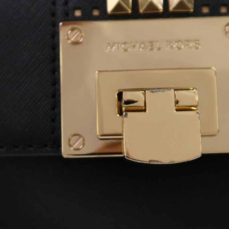 Michael Kors 牛皮皮革2Way Shoulder Bag金扣手挽肩背兩用袋-9