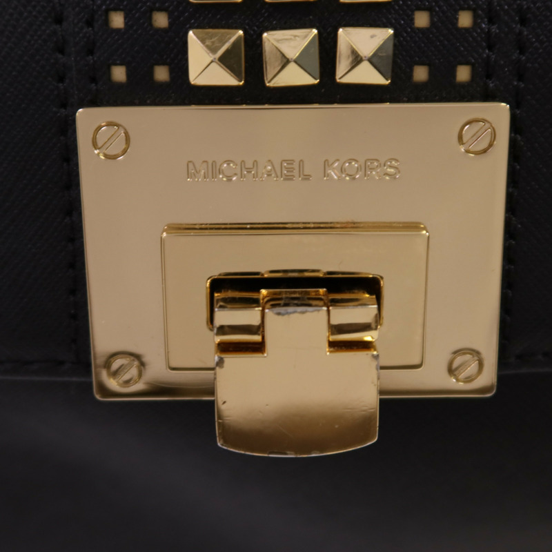 Michael Kors 牛皮皮革2Way Shoulder Bag金扣手挽肩背兩用袋-10