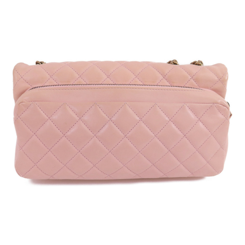 CHANEL 牛皮皮革Chain Shoulder金扣鏈帶肩背袋-1