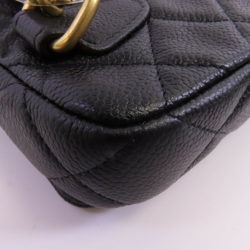 CHANEL 牛皮皮革Waist Bag金扣鏈帶腰包-7