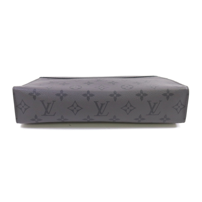 LOUIS VUITTON Monogram Eclipse Pochette Voyage MM銀扣手拿包-3