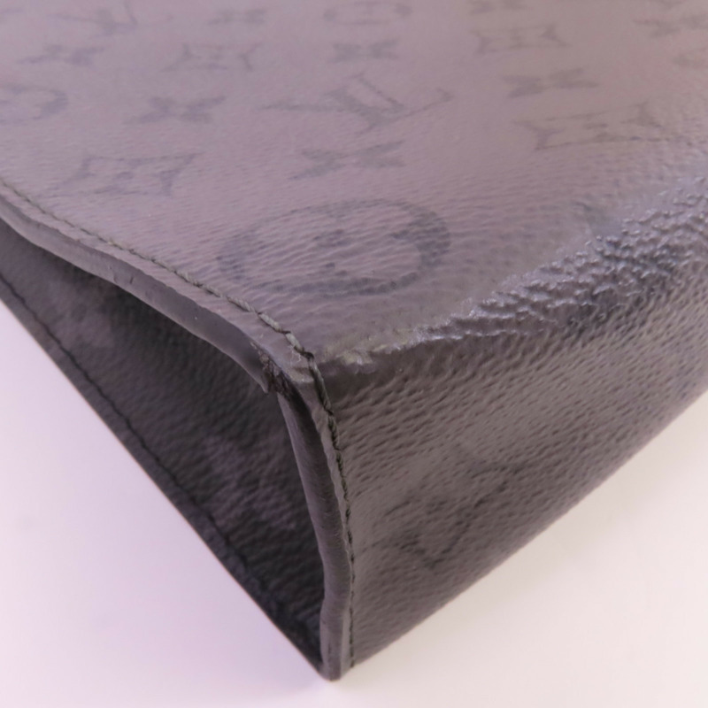 LOUIS VUITTON Monogram Eclipse Pochette Voyage MM銀扣手拿包-5