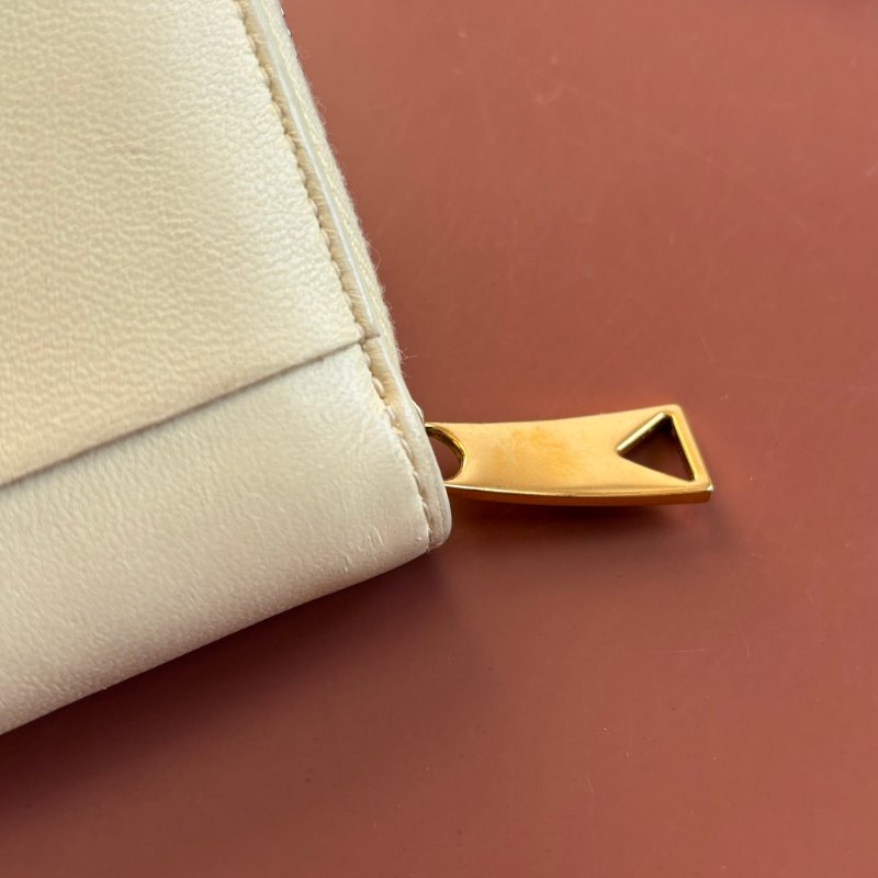 BOTTEGA VENETA BV*檸檬澄色大格編織拉鍊長夾-5